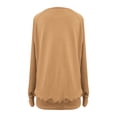 thumbnail image 4 of Karight Oversized Sweatshirt for Women Loose Fit Cotton Pullover Vintage Crew Neck Sweatshirts with Pocket Long Sleeve Shirt, 4 of 5