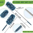 thumbnail image 2 of Melchizedek 4Pcs Reusable Microfiber dusters Refills Microfiber Duster for Cleaning extendable Pole Duster Washable Damp Duster Bendable Dry Dusters with Extension Handle Pole Supplies (Blue), 2 of 6