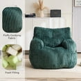 thumbnail image 3 of PORKISS Bean Bag Chairs, Soft Tufted Foam Lazy Sofa with Corduroy Fabric for Dorm Bedroom Living Room, Single Leisure Accent Sofa Chair for Adults Teens, Green, 3 of 13