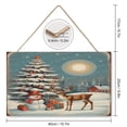 thumbnail image 2 of Christmas Snowman And Reindeer Decorative Wood Hanging Wood Plaque, Rustic Door Sign, Wall Decor Art, Housewarming Gift 10x16 IN, 2 of 8