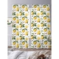 thumbnail image 3 of Sheer Curtain Panels Floral Lemon Yellow Rod Pocket Voile Window Curtains Summer Fruit Window Treatments Ligh Filtering Privacy Curtain Drapes for Bedroom Living Room 2 Panel Set 96 Inch Length,, 3 of 9