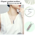 thumbnail image 3 of Cremation Urn Pendant Necklace with Hollow Cylinder Vial Keepsake Urn Cremation Jewelry Memorial Lockets for Ashes for Women Men, 3 of 7