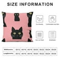 thumbnail image 6 of COMIO  Cute Cat Home Decor Pillowcase Lovely Peeping Black Cat Decorative Throw Pillow Case Cushion Cover，2Pcs White, 6 of 6