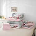 thumbnail image 6 of jejeloiu Fairy Tale Snowmen Bedding Comforter Set 7-Piece,Christmas House King Bedding Sets,Happy New Year Bed Sheets For Girl,Red White Home Decor Reversible, 6 of 8