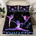 thumbnail image 2 of Castle Fairy Gymnast Girl Twin Sheet Sets 3pcs for Children Teens Adults,Gradient Bling Glitter Twin Fitted Sheet Microfiber,Dreamy Princess Breathable Flat Sheet,Ultra Soft Home Decor, 2 of 7