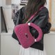 thumbnail image 1 of Bolso de hombro mullido de invierno para mujer, bolso de mano de felpa, bolso de mano con cremallera (rosa), 1 of 7