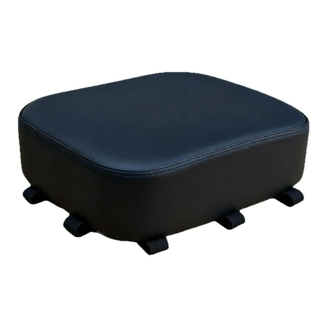 Cómodo cojín para asiento trasero de bicicleta con esponja de látex gruesa y tres correas de seguridad Negro
