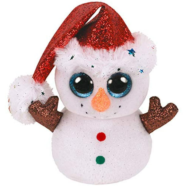 TY Beanie Boos Christmas Flurry Snowman (Glitter Eyes) Small 6