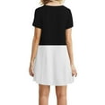 thumbnail image 4 of Womens Summer Dresses Sevevn Women's Casual Color-Blocking Printed Short-Sleeved Round-Neck Dress, 4 of 4