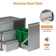 thumbnail image 5 of Jocisland Outdoor Kitchen Drawers 28"×23"×23" Stainless Steel, Single Door Trash & 3-Drawer Cabinet, Built-in BBQ Island Storage, 5 of 9