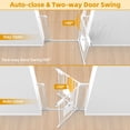 thumbnail image 4 of Vomeast Extra Wide Metal Baby Safe Gate with Pet Door for Stairway and Hallway,for Baby Toddler Children Age Group 6 to 24 Months(White), 4 of 10