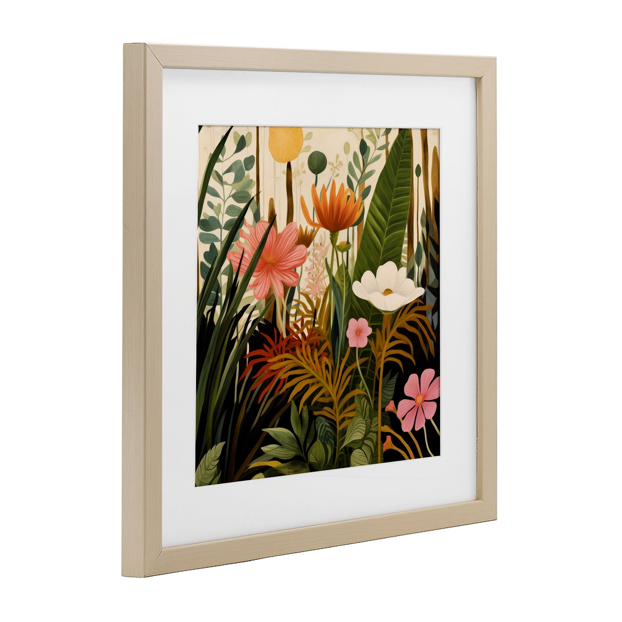 Stupell Industries Botanical Embrace in the Jungle Birch Framed Print Under Glass, design by Lazar Studio