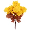 thumbnail image 2 of Artificial Maple Leaves Branches, Fake Fall Leaves Stems Plants Outdoor Greenery for Home Kitchen Farmhouse Thanksgiving Table Centerpiece Fireplace Halloween Decor, 2 of 6