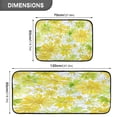 thumbnail image 3 of 2-Piece Kitchen Mat Set Non Slip Washable Floor Mats Decorative Rugs for Kitchen Sink Laundry Yellow Daisy Pattern, 3 of 7