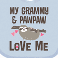 thumbnail image 4 of Inktastic Grammy and Pawpaw Sloth Boys or Girls Baby Bib, 4 of 4