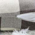 thumbnail image 5 of Set of 2 Farmhouse Buffalo Check Plaid Throw Pillow Covers Cushion Case Polyester Linen for Home Decor Brown and Cream, 12 x 20 Inches, 5 of 7