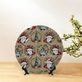 thumbnail image 6 of Disketp Santa Claus cute Ceramic Plate Dinner Plates Bone China Decorative Plates Art Ceramic Ornaments for Wall Hanging Decoration -7in, 6 of 6