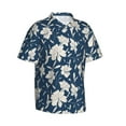 thumbnail image 3 of Xecao Lilies Flowers print Hawaiian shirt - a stylish short-sleeve button-down for men, perfect for casual beach and tropical outings., 3 of 9