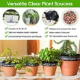 thumbnail image 5 of Clearance!!5 Pack Clear Plastic Plant Saucers Flower Pot Drip Trays Plant Trays For Indoors Outdoors Collects Flower Pot And Excess Water, 5 of 7