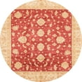 thumbnail image 1 of Ahgly Company Indoor Round Abstract Red Oriental Area Rugs, 4' Round, 1 of 6