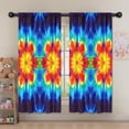 thumbnail image 5 of Blackout Kids Curtains,Colorful Tie Dye Flowe Childrens Insulated Curtains Set Of 2,Bedroom Essentials,Toddler Room Decor 52"x63", 5 of 5