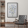 thumbnail image 2 of PixonSign Framed Canvas Print Wall Art Watercolor Blue Cornflower Wildflower Nature Wilderness Illustrations Modern Art Botanical Floral Farmhouse/Country Relax/Calm/Cozy - 16"x24" Black, 2 of 5