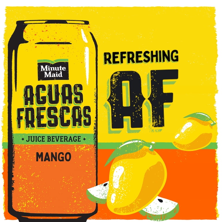 Minute Maid Aguas Frescas Mango Flavor, Latino Fruit Juice Drink, 16 Fl Oz  Can - Walmart.com