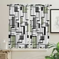 thumbnail image 3 of Abstract Square Modern Art Sage Green Curtain Home Decoration Living Room Short Curtains Window Treatments For Kitchen Bedroom, 3 of 6