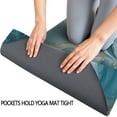 thumbnail image 3 of Blue Gold Marble Pattern Hot Yoga Mat Towel Non Slip for Hot Yoga - Quick-Drying Yoga Mat Cover with 4 Corner Pockets with Travel Bag - Hot Yoga Towel Non Slip Grip Moisture Wicking Sweat 70"x26", 3 of 6