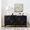 Black 508, variant on 65.2 Mid Century Modern Sideboard Buffet Cabinet with Storage, Antique White Console Table for Living Room Entryway Kitchen, Symmetrical Geometric Accent Coffee Bar Wine Bar Cabinet