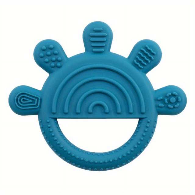 Baby Teething Toy With Five Finger Pattern, Hand Grasp Training And Food-Grade Silicone