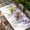 Purple, variant on Green Table Cloths for 8 Foot Rectangle Tables, Eucalyptus Leaves Patio Waterproof Elastic Fitted Tablecloths, Washable Rectangular Table Cover for Camping