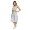 thumbnail image 3 of Women's Paisley Elements Ornate A-line Printed Skirt Casual Wear, L, Mauve White, by Ambesonne, 3 of 6