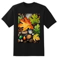thumbnail image 2 of Plus Size Shirt for Women Oversized Black Tops for Women Short Sleeves Shirt for Women Watercolor Leaves Stones 1 T Shirt Crewneck Shirt for Women M, 2 of 5