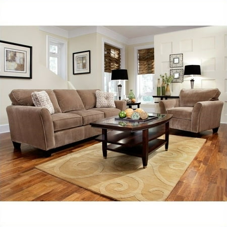 Broyhill Maddie 2 Piece Microfiber Sofa Set In Mocha Broyhill Maddie 2 Piece Microfiber Sofa Set In Mocha