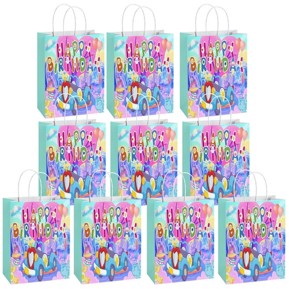 10 Pcs YAHAFEPY Party Paper Gift Bags, Cool Styles Party Favor Bags with Handles for Party Decorations, Duty Game Gift Bags for Boys Girls Kids Birthday Party Supplies Favors