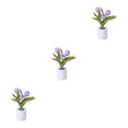 thumbnail image 4 of Monstrate Ambiente tranquilo y relajante con ingeniosa lámpara de flores Luz nocturna ajustable Big 3 Head Purp Type1 NO1, 4 of 6