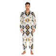 thumbnail image 3 of FORMRS Onesies Pajama for Adults Unisex Hoodie Winter Jumpsuit One Piece Sleepwear, Sizes S-2XL, White and Black, 3 of 7