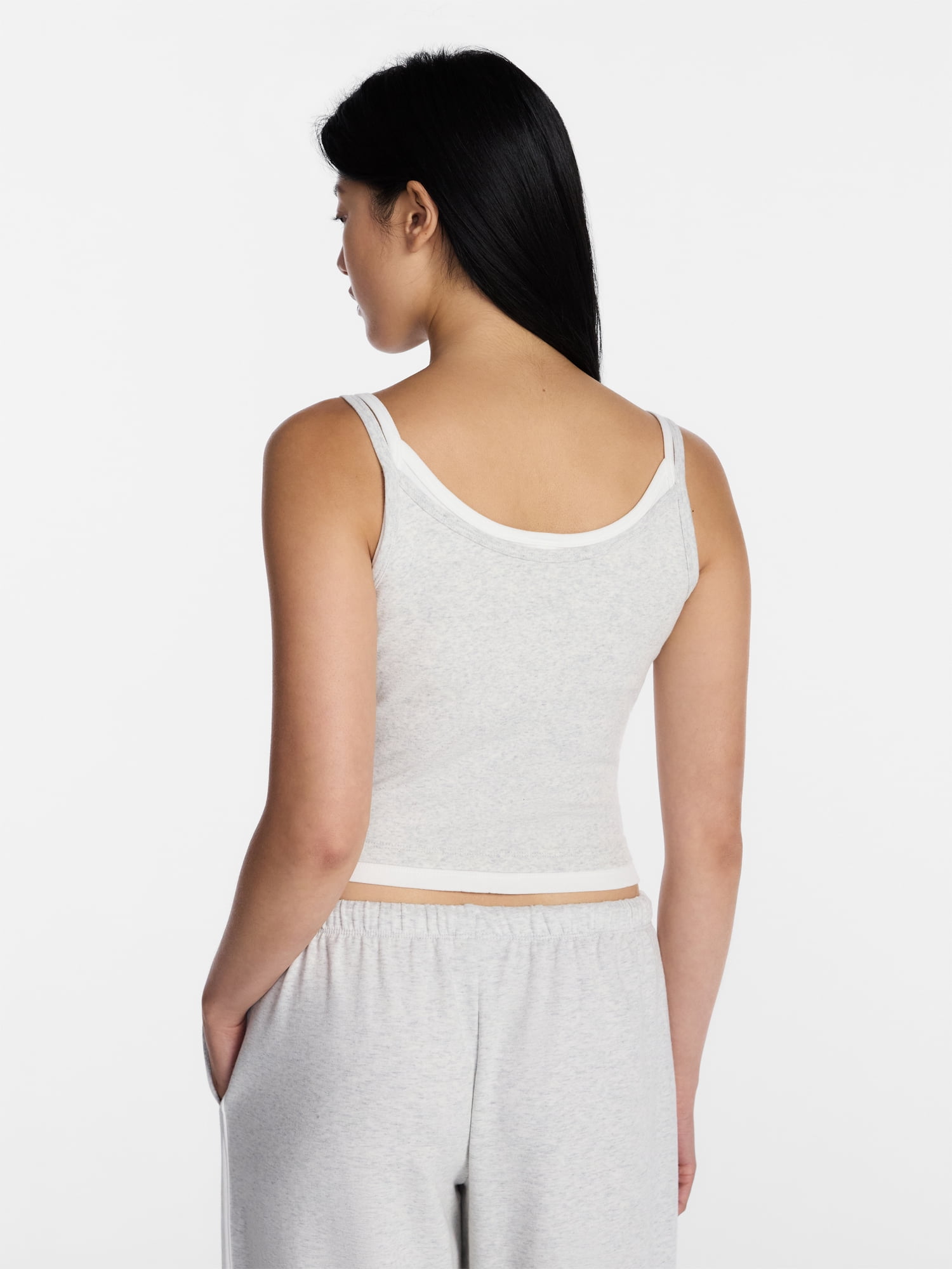 No Boundaries Sleepwear Double Cami, Women’s and Women’s Plus XXS-3X