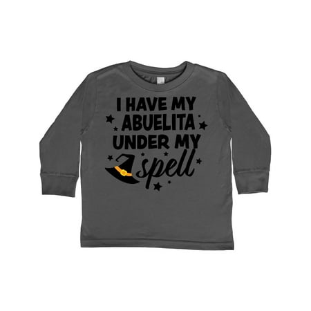 

Inktastic I Have My Abuelita Under My Spell with Cute Witch Hate Gift Toddler Boy or Toddler Girl Long Sleeve T-Shirt