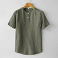 thumbnail image 2 of Hawaiian Shirt for Men, Beach Shirts for Men, Lapel Button Down Solid Color Short Sleeve Casual Holiday Floral Short Sleeve Shirt Summer Tropical Beach Tops 2026, 2 of 3