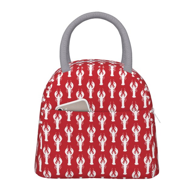 Easygdp Cartoon Lobster Bolsa de Almuerzo Insulada Grande, Forro de Aluminio, Diseño Espacioso, a Prueba de Fugas, Ideal para Trabajo, Picnics, Viajes y Actividades al Aire Libre