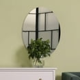 thumbnail image 2 of Frameless Oval Tilt Mirror with Beveled Edge in Matte Black, 2 of 3