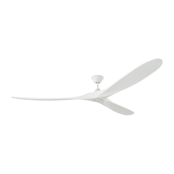 3 Blade Ceiling Fan with Handheld Control in Modern Style 88 inches Wide By 13.69 inches High-Matte White Finish-Matte White Blade Color Bailey Street