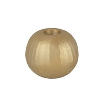 Aspen Creative 17007-21, Brass Plated Aluminum Solid Candle Holder, Table Decorative Candle Stand for Wedding, Dinning, Party, Home Decor, 4-1/4" Diameter x 3-1/2" Height