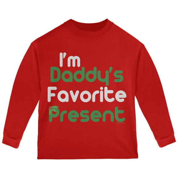Old Glory Toddler Christmas Daddy's Favorite Present Long Sleeve T Shirt