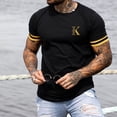 thumbnail image 4 of Pink Season O-Neck Short Sleeve Thin Men T-shirt Summer Letter K Print Sport Tee Shirt Streetwear, 4 of 7