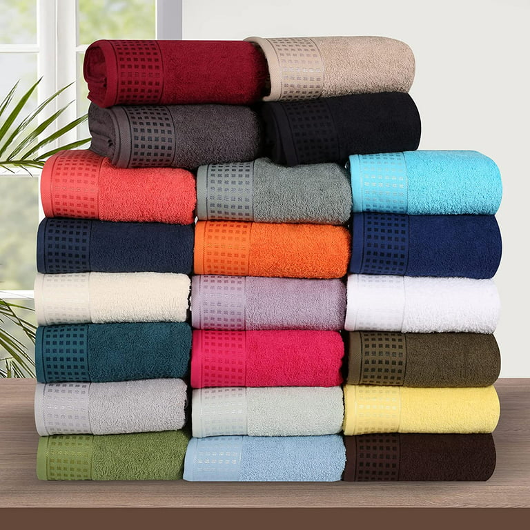 BELIZZI HOME 100% Cotton Ultra Soft 6 Pack Towel Set, Contains 2 Bath Towels  28x55 inchs, 2 Hand Towels 16x24 inchs & 2 Washcloths 12x12 inchs, Compact  Lightweight & Highly Absorbant - Burgundy
