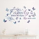 thumbnail image 4 of 1pc Family Font Flower Butterfly Wall Decals Garden Daisy Wall Stickers Bedroom Living Room TV Wall Door Decor Murals (Family Font Flower Butterfly), 4 of 4