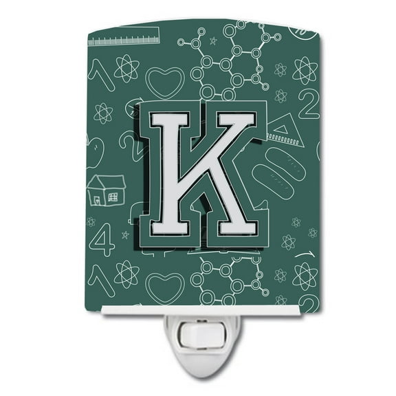 Letter K Back to School Initial Ceramic Night Light